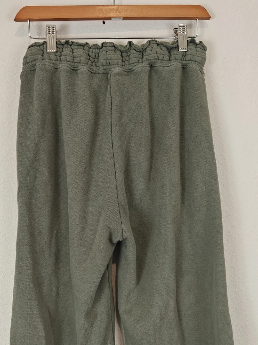 Abercrombie & Fitch Soft A&F Sage Green Wide Leg Lounge Pants High Rise Cozy S